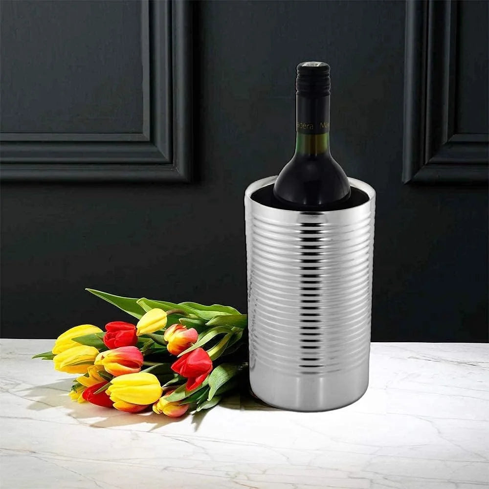 Double Wall Stainless Steel Wine Chiller Bucket, 1.6 Qt K291675