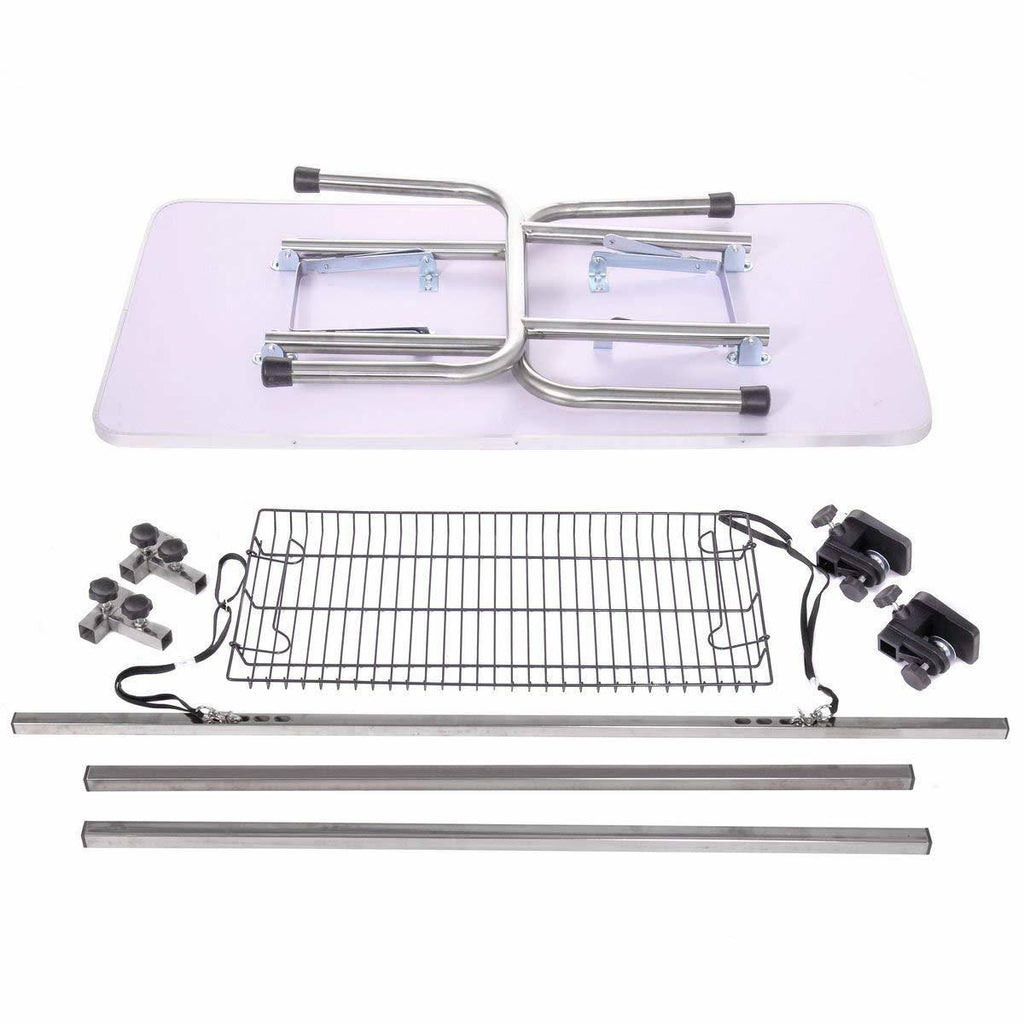 Adjustable Heavy Duty Dog Grooming Table with Arm, Noose, Mesh Tray O86499