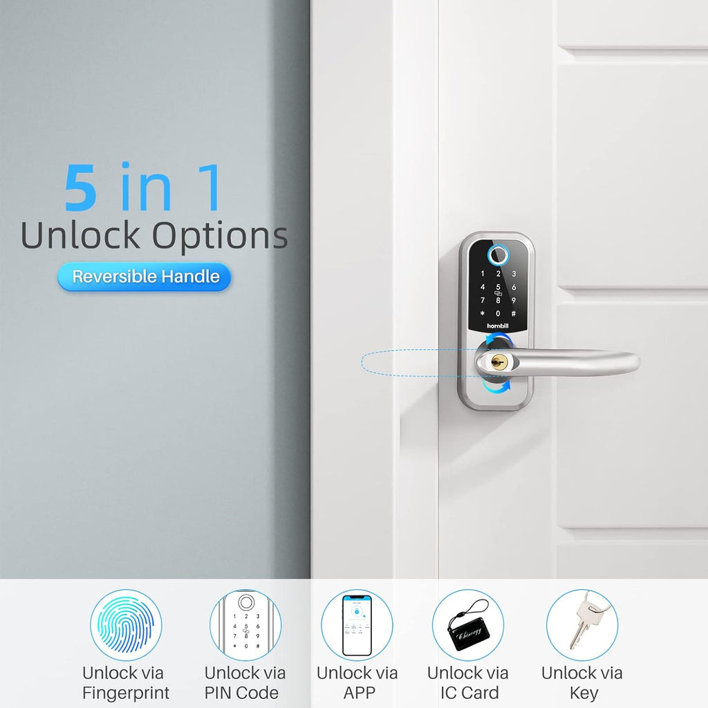Smart Lock Fingerprint Keyless Entry Deadbolt with Touchscreen Keypad D60662