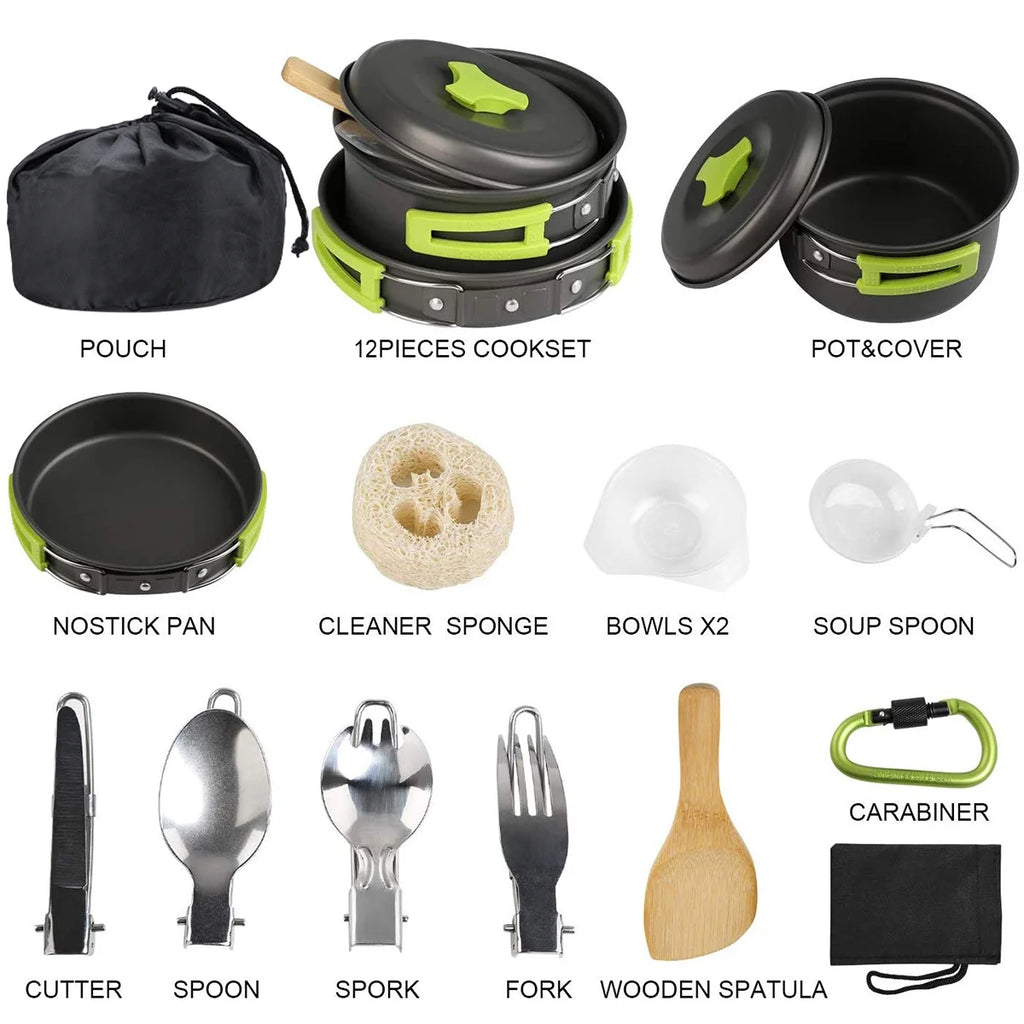 15 Pc Non Stick Outdoor Cookware Set J62853