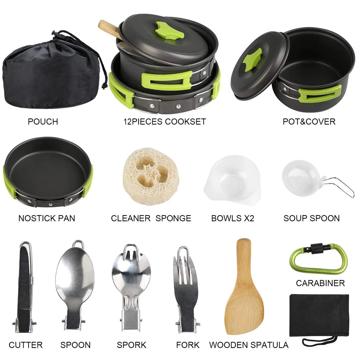 15 Pc Non Stick Outdoor Cookware Set J62853