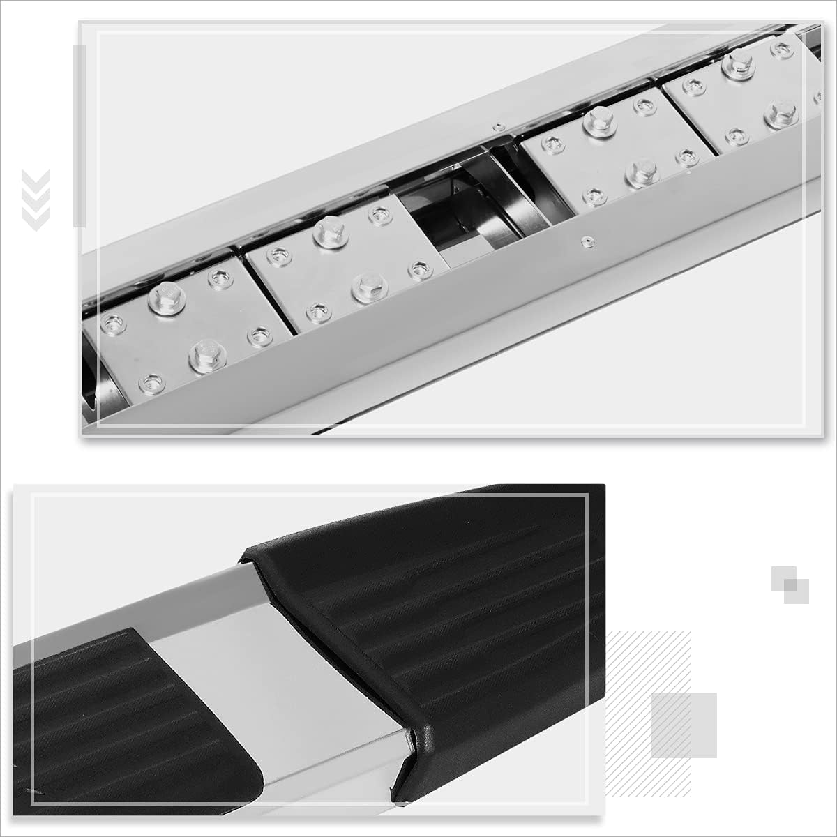 6 Inch Running Boards Side Steps Nerf Bars H3535