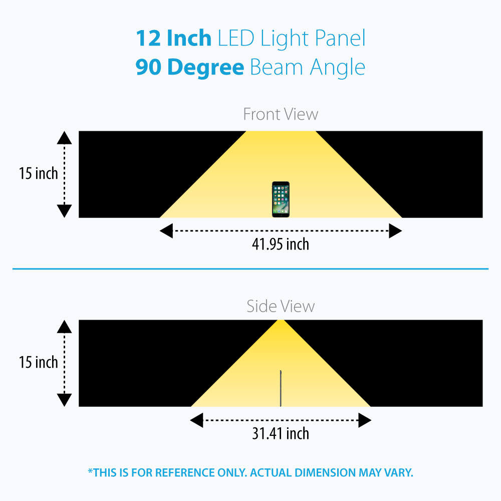 Dimmable LED Under Cabinet Lighting 4 Panel Kit, 12 Inches Each, Warm P378667