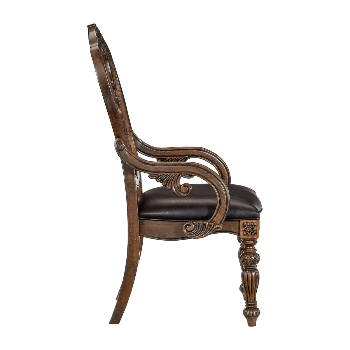 Rustic Brown Queen Anne Armchair N892112