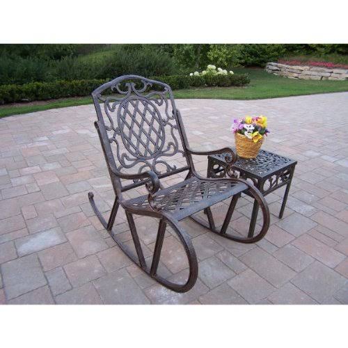 Antique Bronze Cast Aluminium 2 Piece Rocking Set Q710620