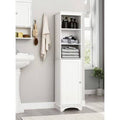 Tall Slender Freestanding Cabinet with Three Shelves O464695