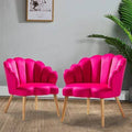 Fushia Velvet Barrel Chair G52910