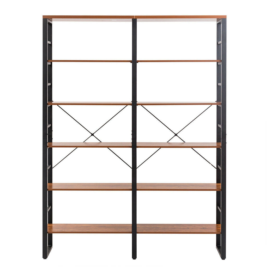 6-Shelf Bookcase Metal Storage Shelf X52948