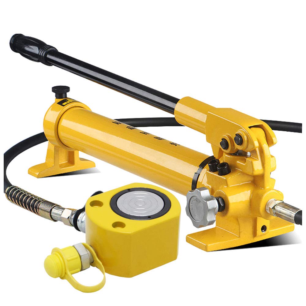 50 ton Low Profile Hydraulic Ram Jack with Hand Pump V365237
