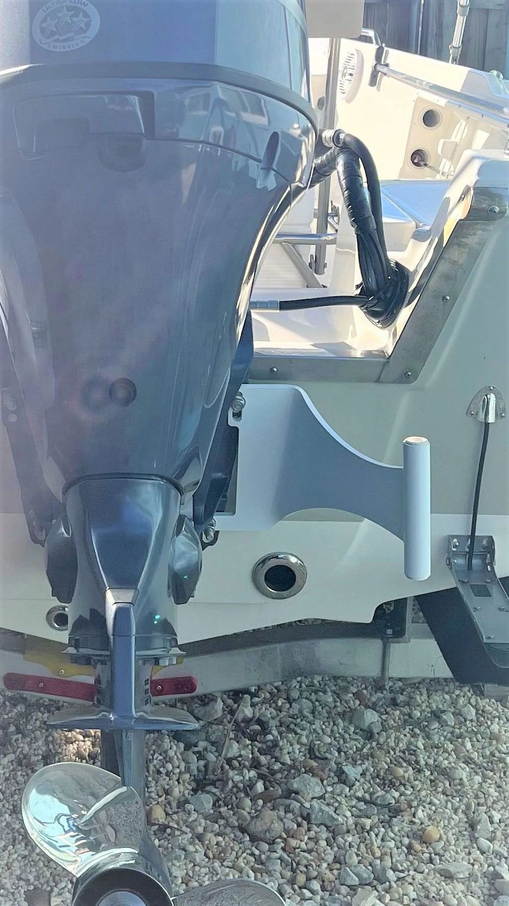 White Right/Starboard Side Motor Mount System with 7' White Pin X764