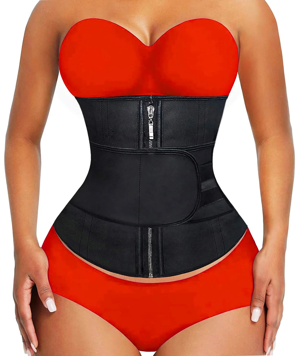 Black Latex Waist Trainer Belt R899
