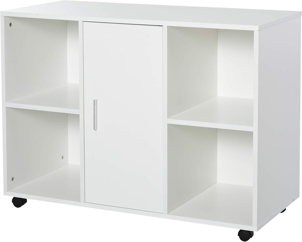 Brown Filing Cabinet Printer Stand with 2 Shelves C537960