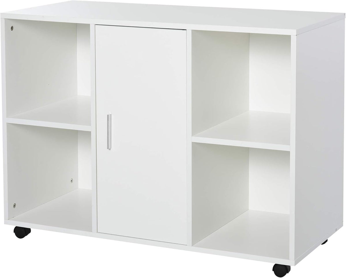 Brown Filing Cabinet Printer Stand with 2 Shelves C537960