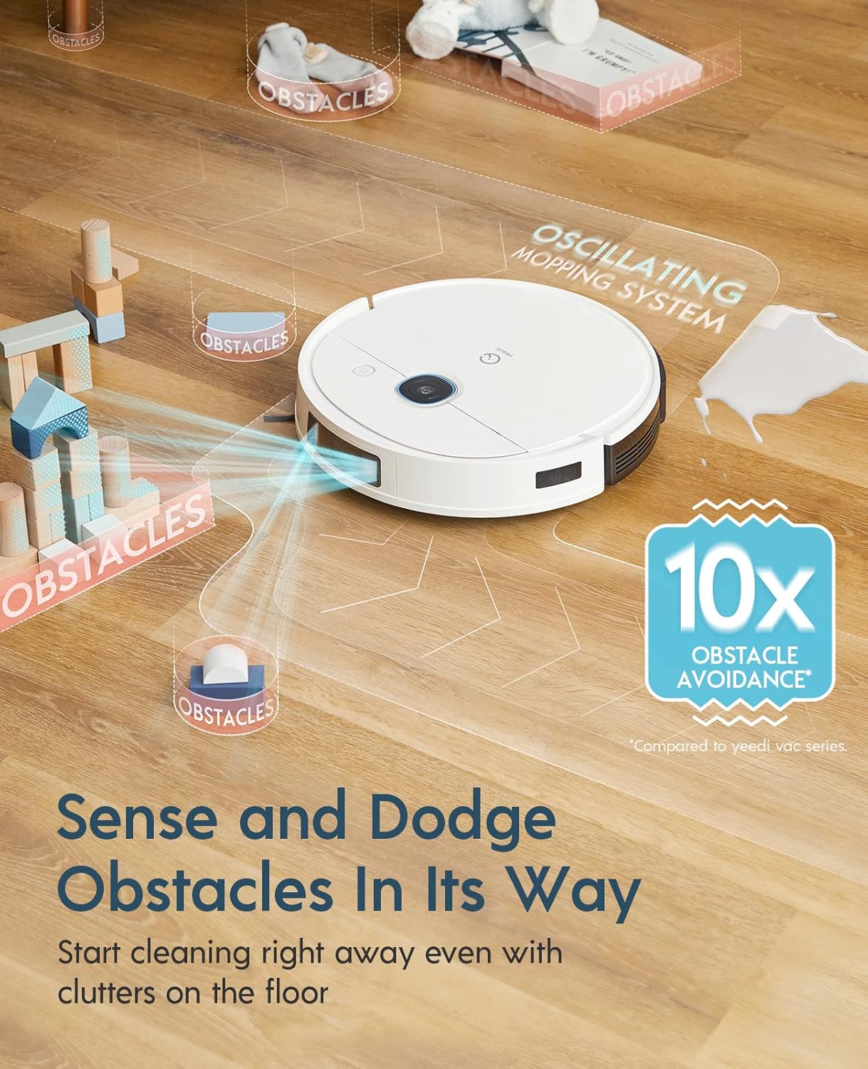 Robot Vacuum and Mop Combo, 3000Pa Suction, 240mins Runtime C568923