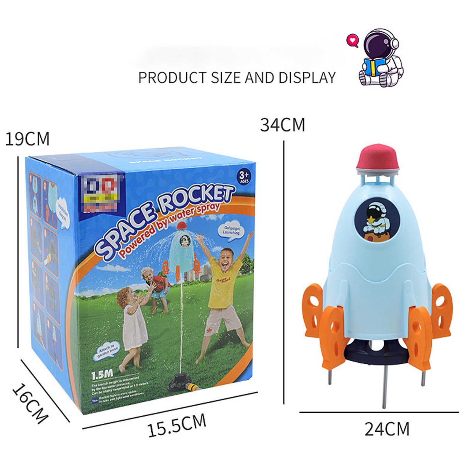 Water Spray Rocket Sprinkler Outdoor Toy A97626