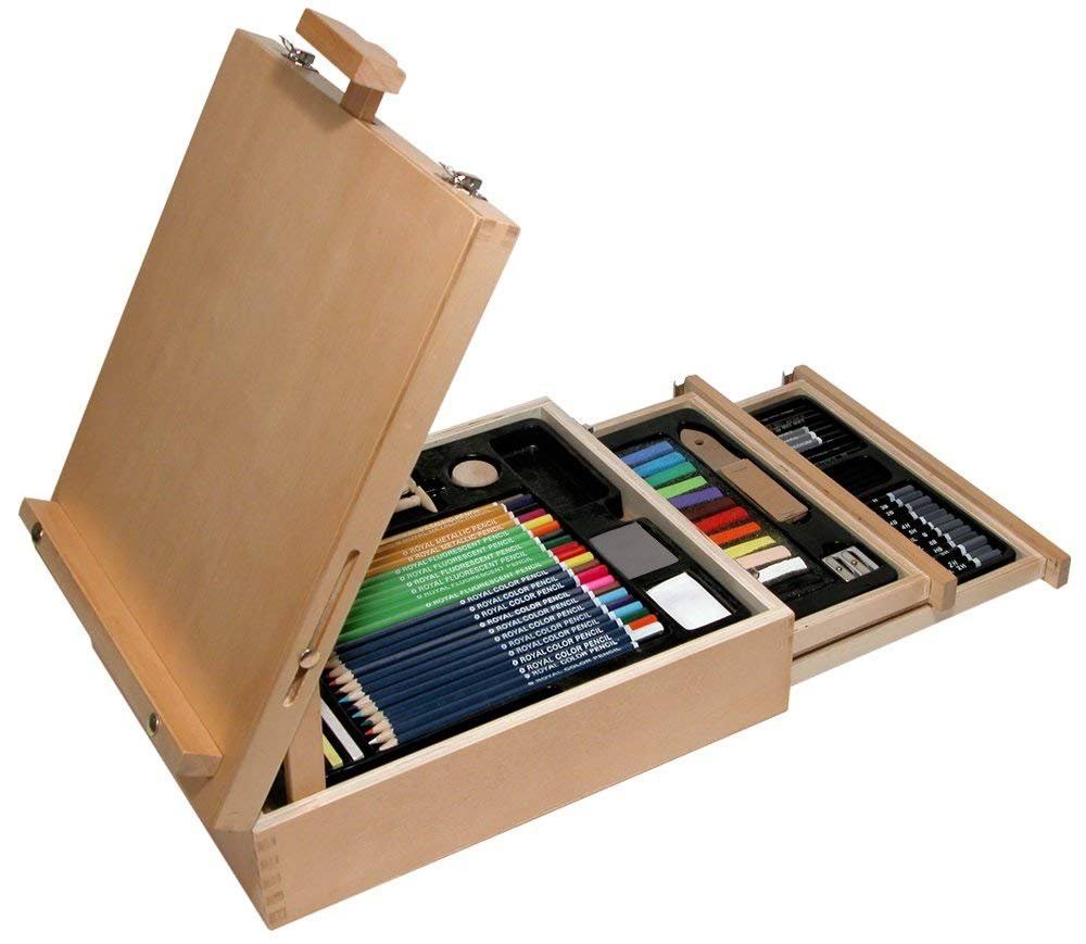 124-Piece Sketching and Drawing Easel Artist Set H275