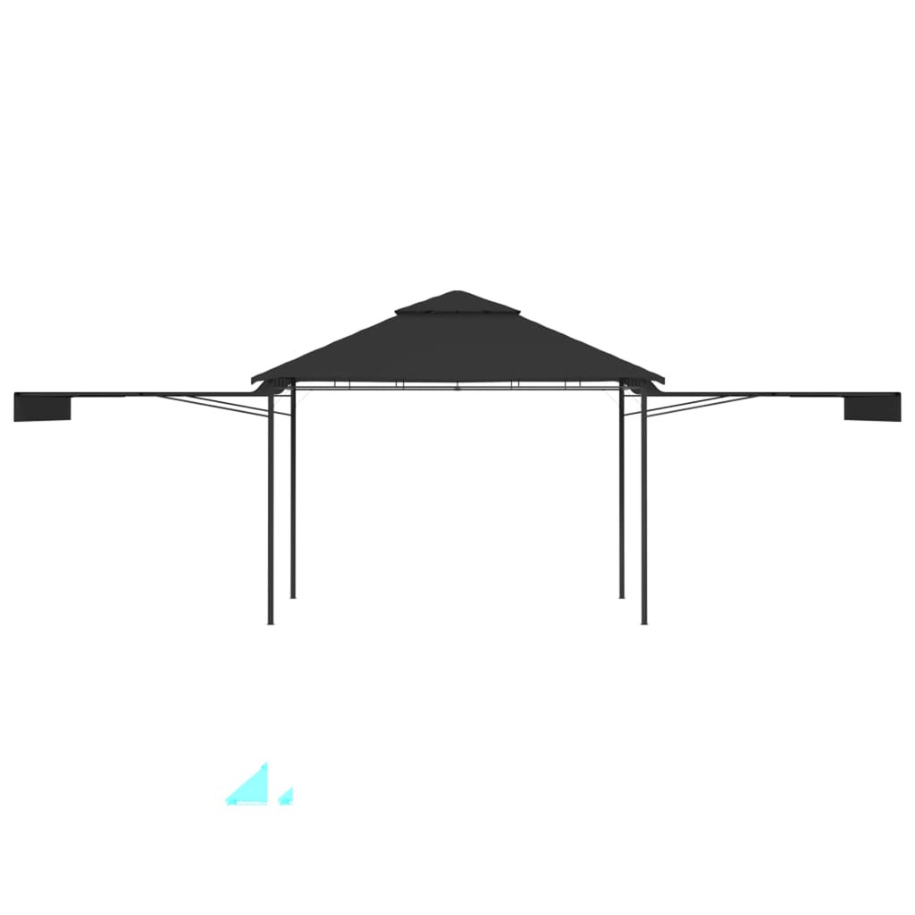 9.8'x9.8'x9' Anthracite Gazebo V1179