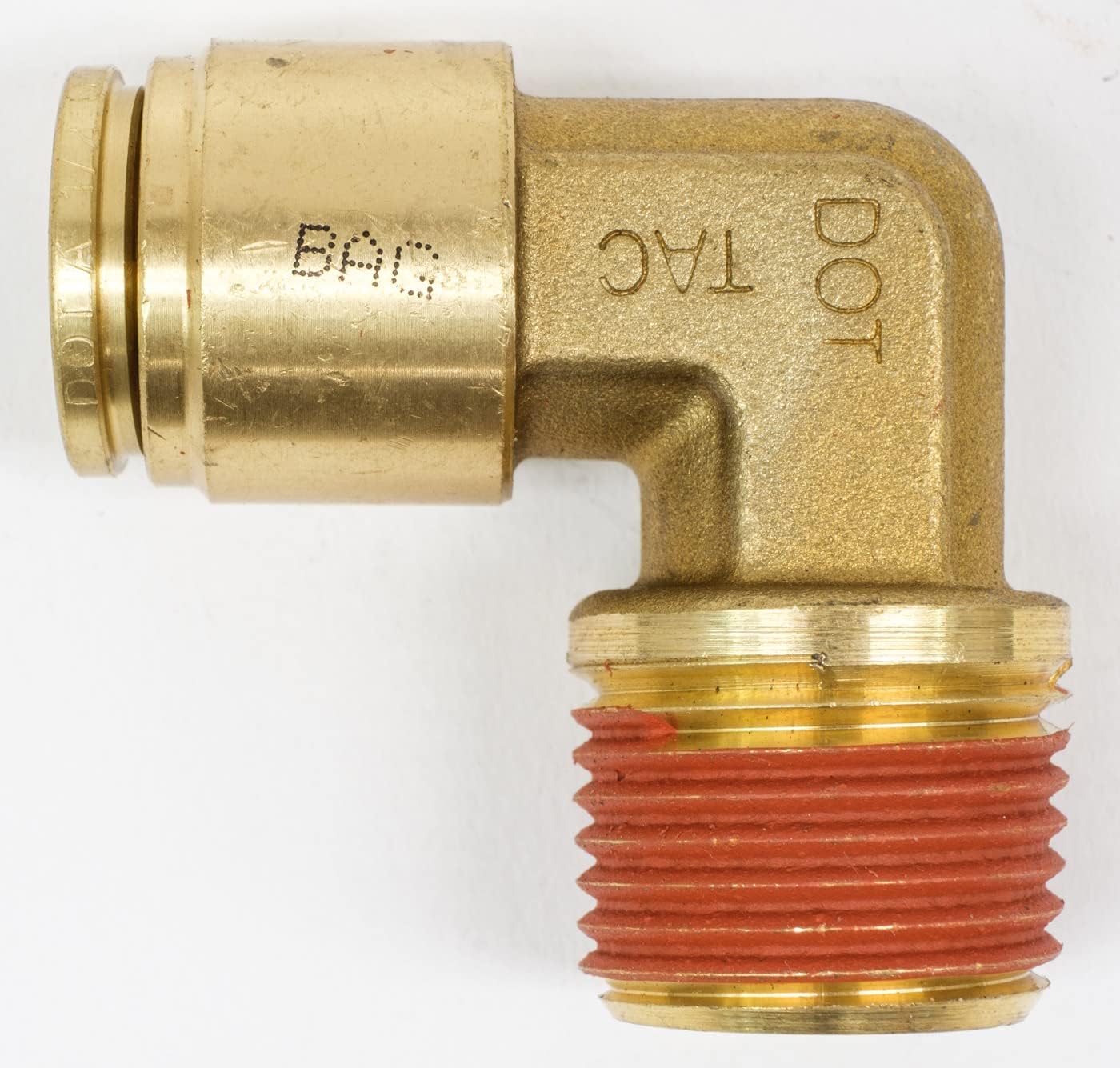 90 Degree Male Elbow Air Brake Fitting 1/2" Tube OD x 1/2" NPT (5 Pack) C27437