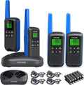 Adults Walkie Talkies Long Range IPX4 Waterproof Two Way Radio Rechargeable 22 Channel 4 Pack U48105