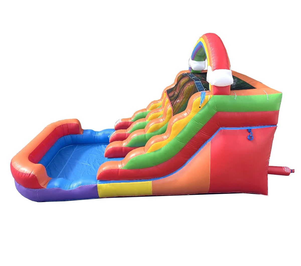 Rainbow Cloud Inflatable Double Water Slide with Blower, 13 Ft Z594024