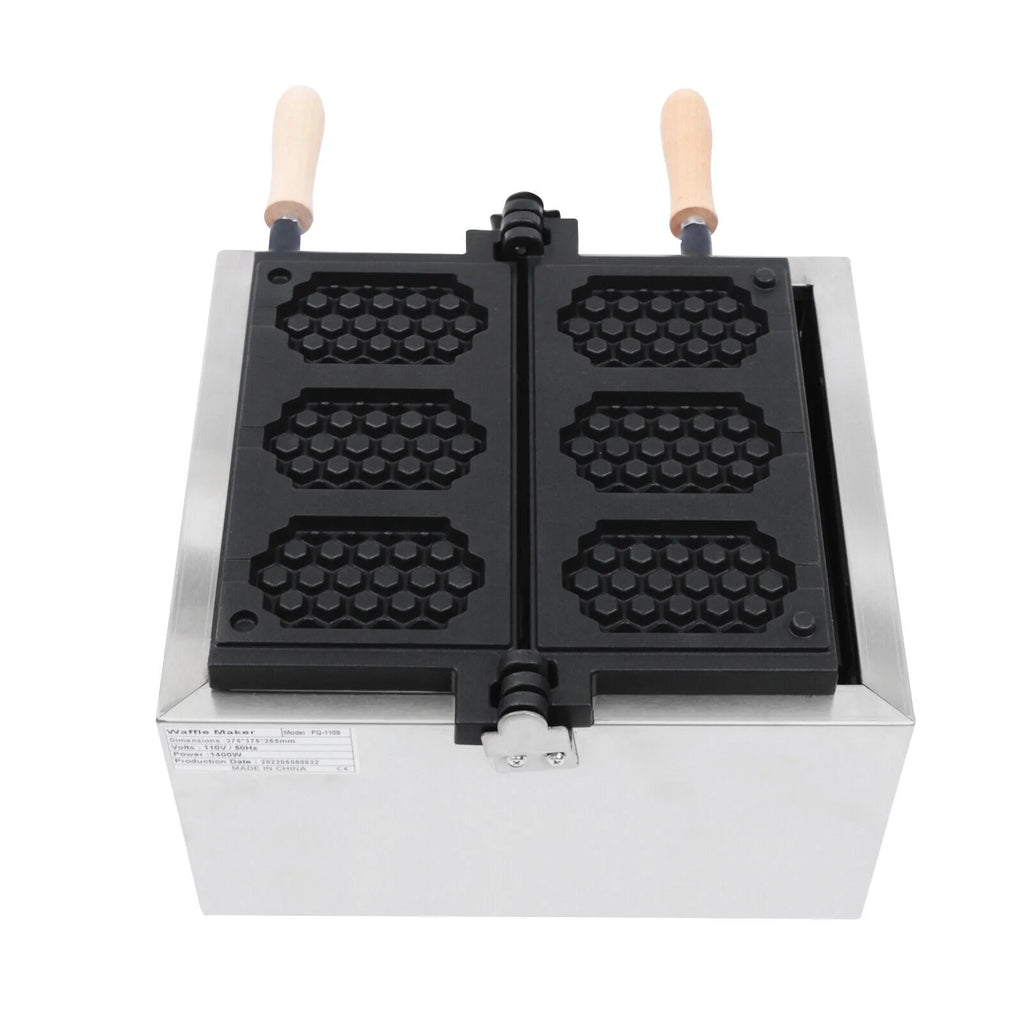 3 Slice Stainless Steel Non-stick Double Head Waffle Maker H449403