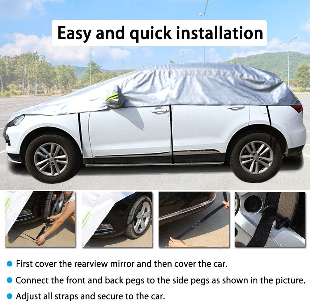 Half Car Cover Waterproof 210D Oxford Fabric K7277