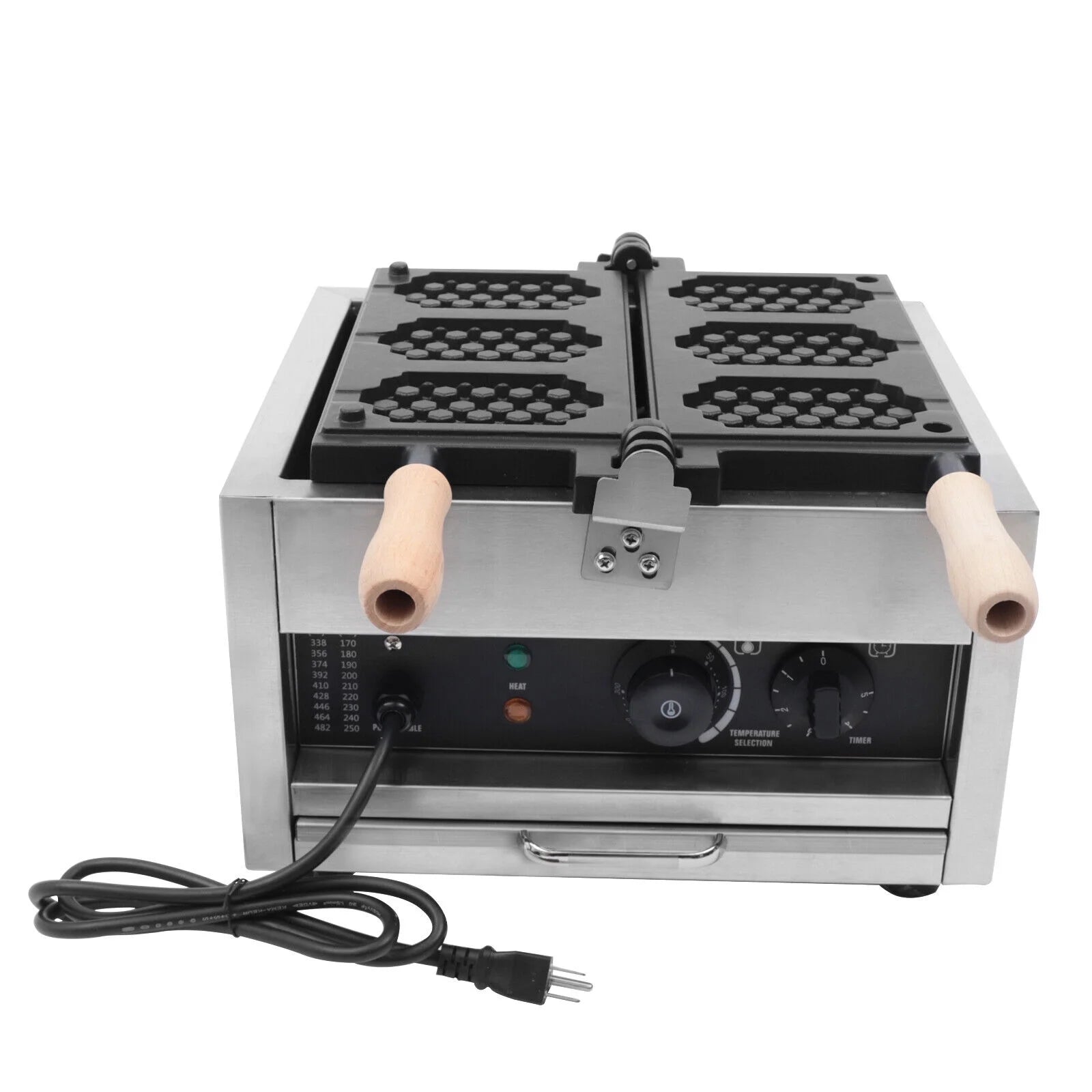 3 Slice Stainless Steel Non-stick Double Head Waffle Maker H449403