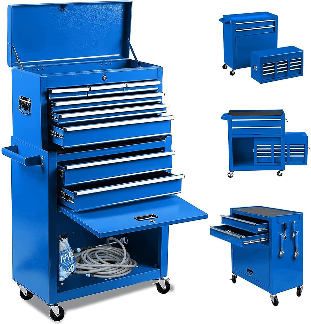 Black 8-Drawer Rolling Tool Chest with Lock P464169