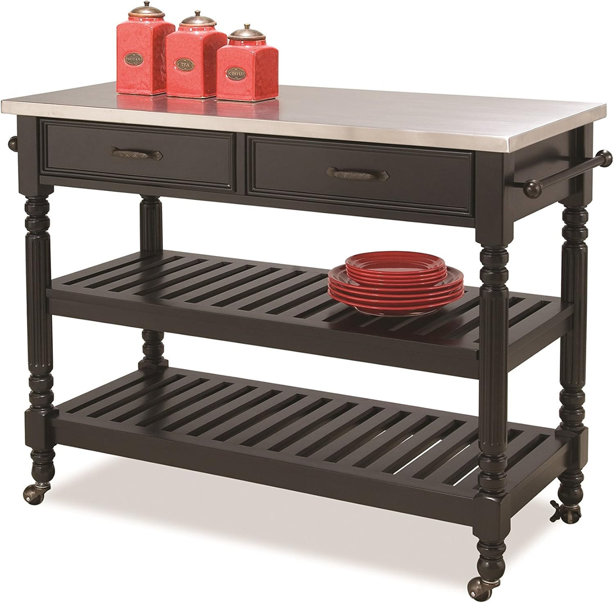 Black Kitchen Cart T757