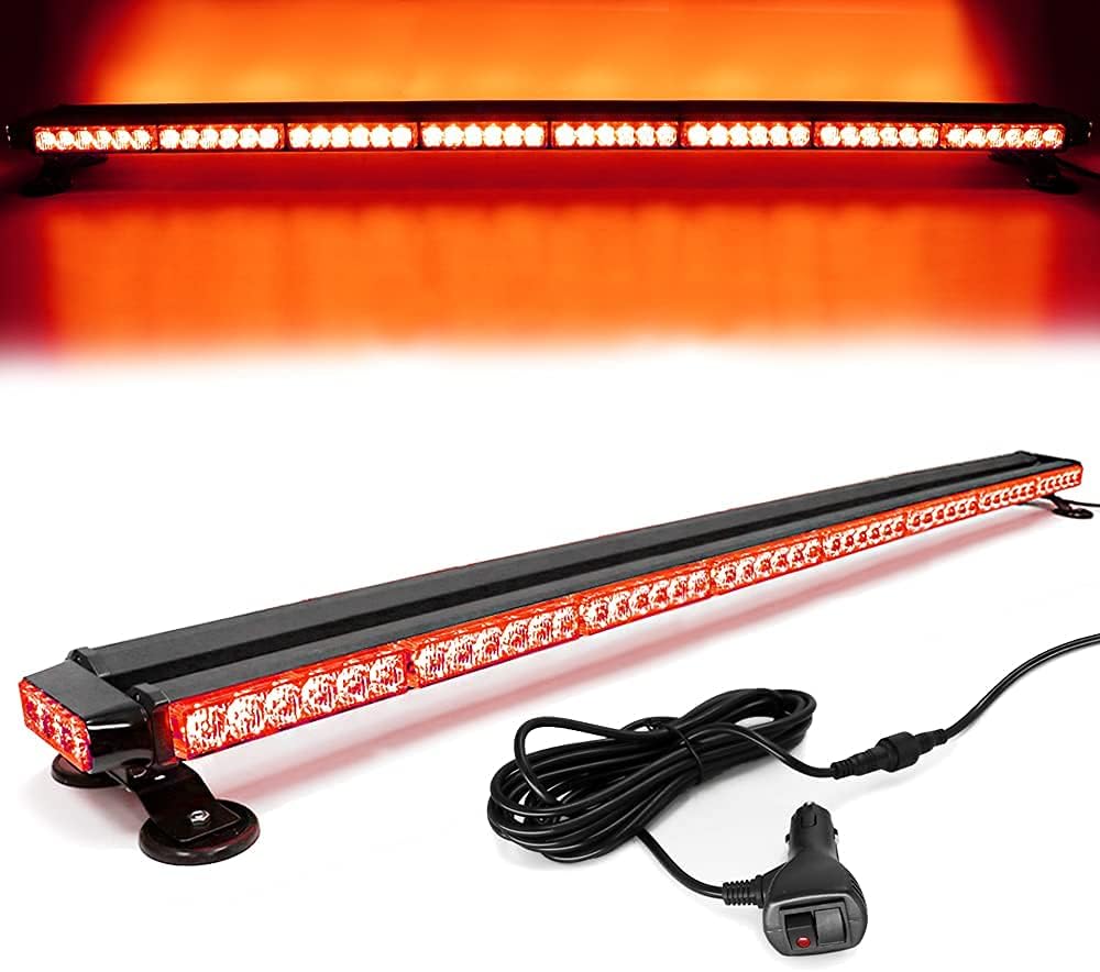 Blue 38" 78 LED Strobe Light Bar with Magnetic Base U6270