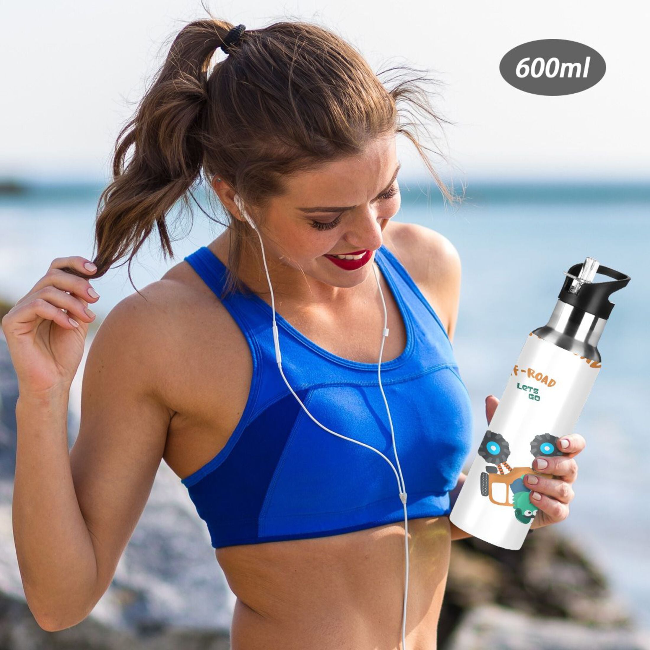 Stainless Steel Insulated Water Bottle with Straw Lid D844