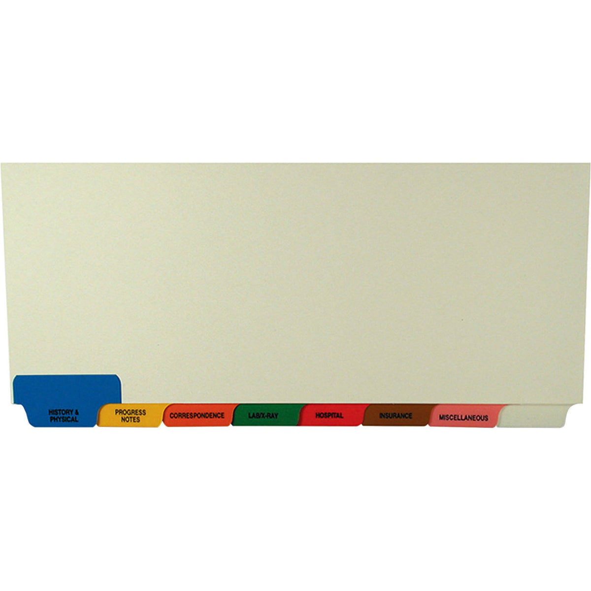 Medical Chart Divider Sets, Bottom Tab, 8 1/2 x 11 3/8, 40 N632008