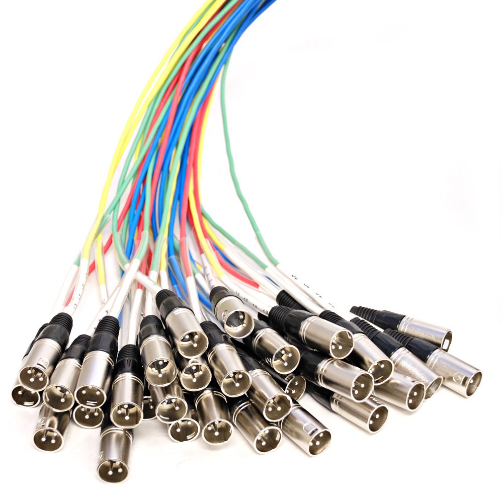 32 Channel XLR TRS Combo Splitter Snake Cable with two 15' XLR trunks A240