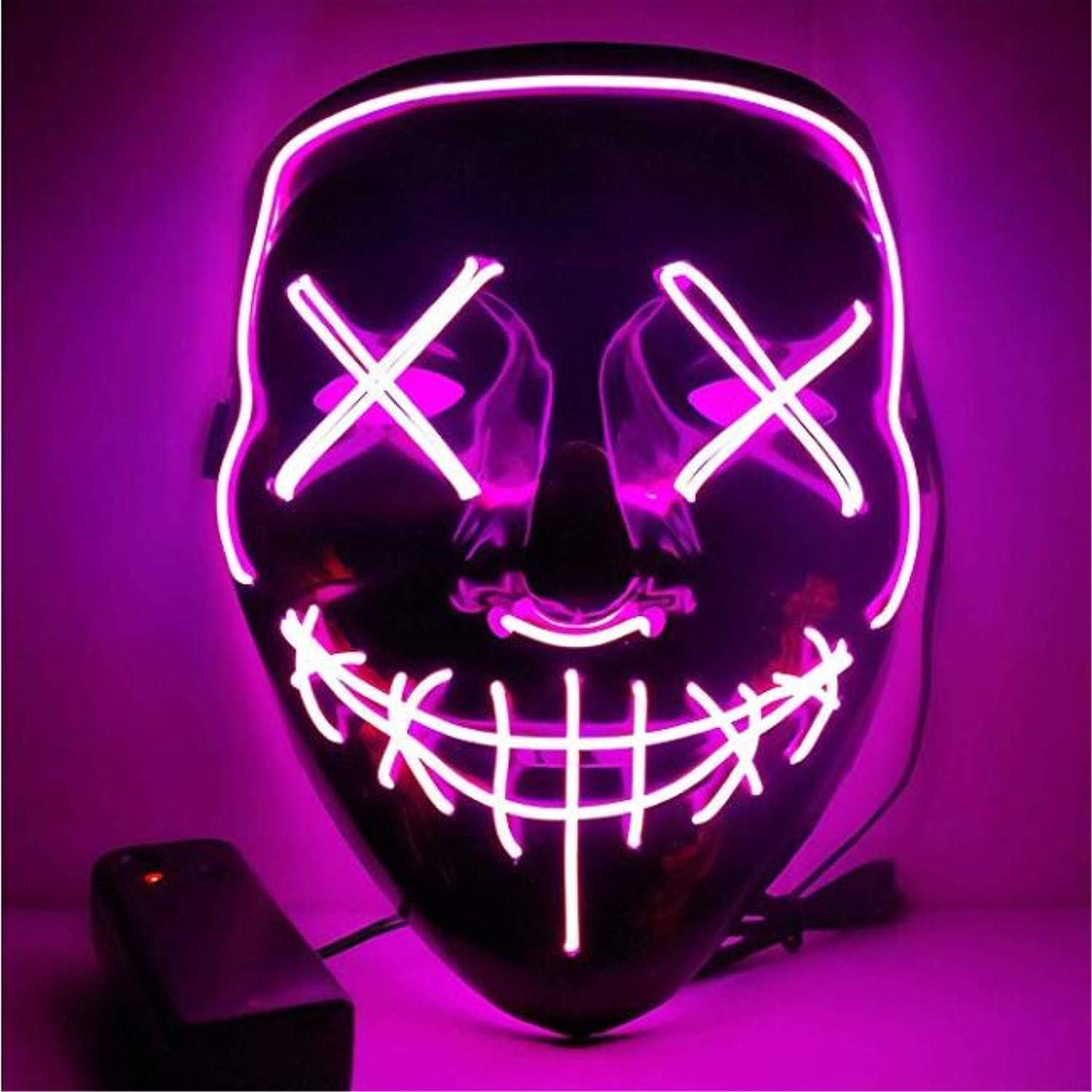 Purple Light Up Mask Pack of 2 E37349