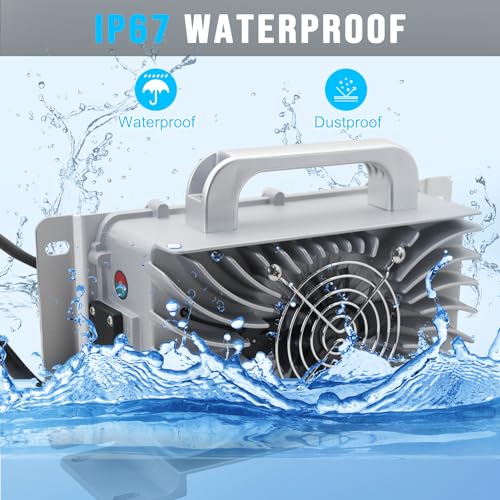 58.4V 15A Lithium Onboard Battery Charger for 48V 16S LiFePO4 Battery, IP67 Waterproof Smart Charger R55580
