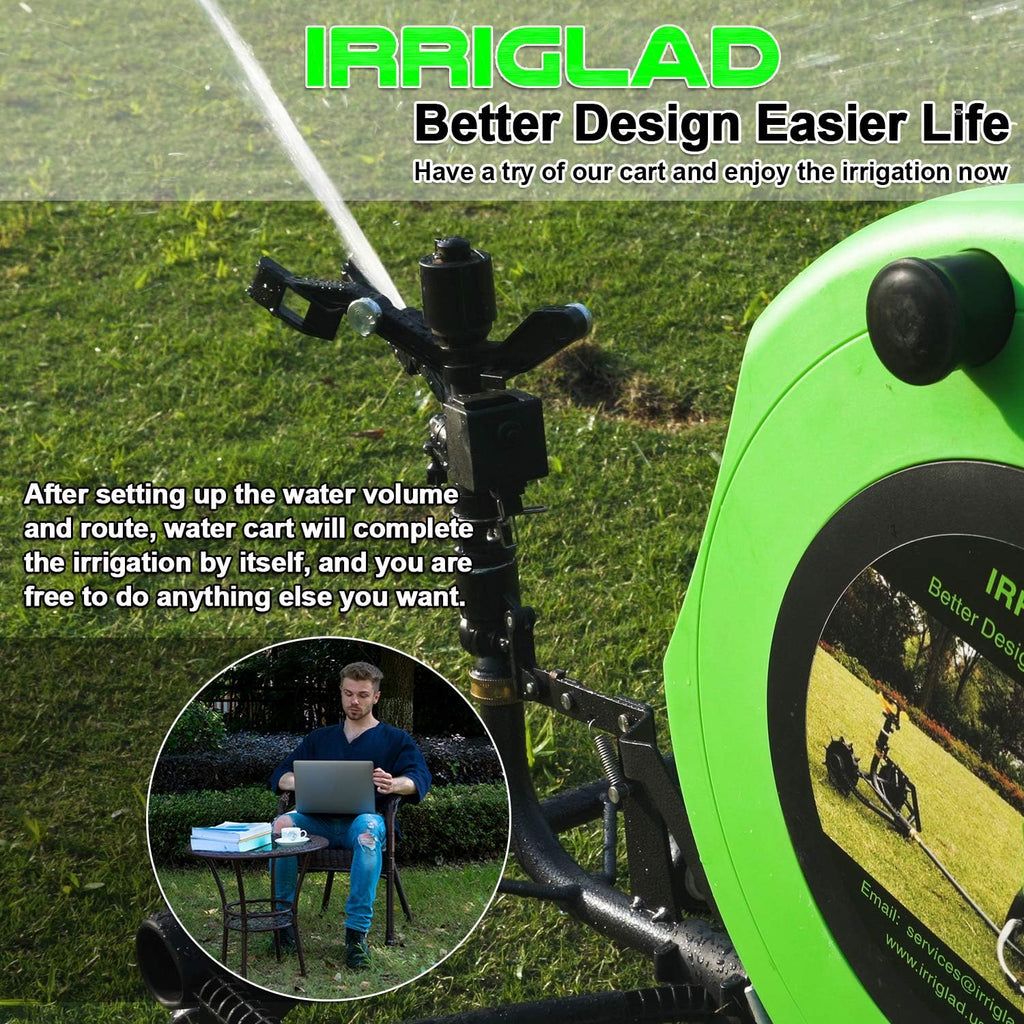 66Ft Retractable Garden Hose Reel Cart H390369