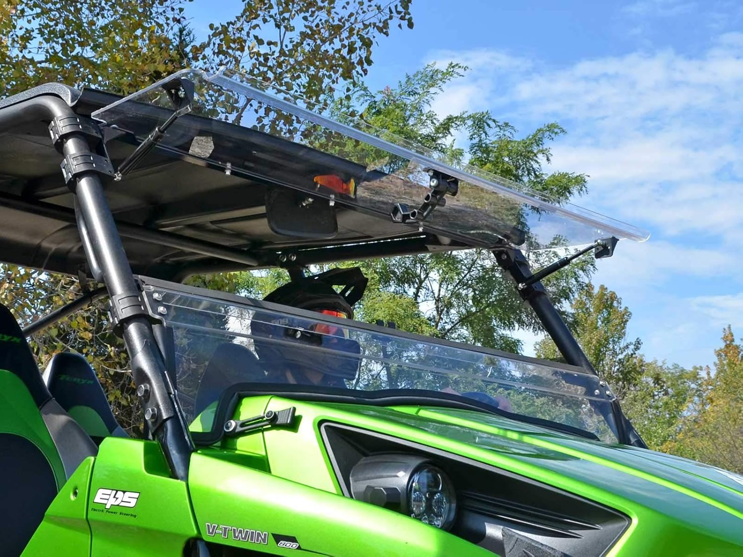 Flip Windshield for Kawasaki Teryx 4 750 / 800 / 4 800, 1/4 Thick Polycarbonate B453