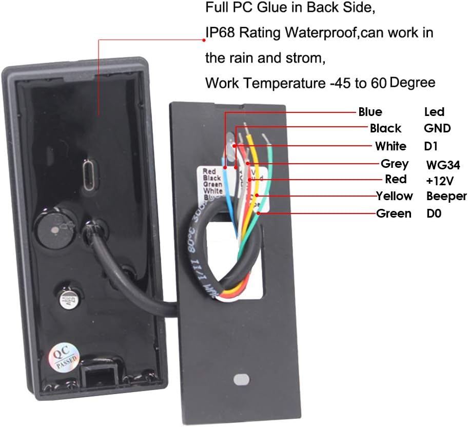 125KHZ RFID Card Reader with Wiegand 26/34 Bit Output O89280