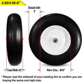 Ribbed 4.80/4.00-8 Solid Flat-Free Wheelbarrow Cart Wheel Y888510