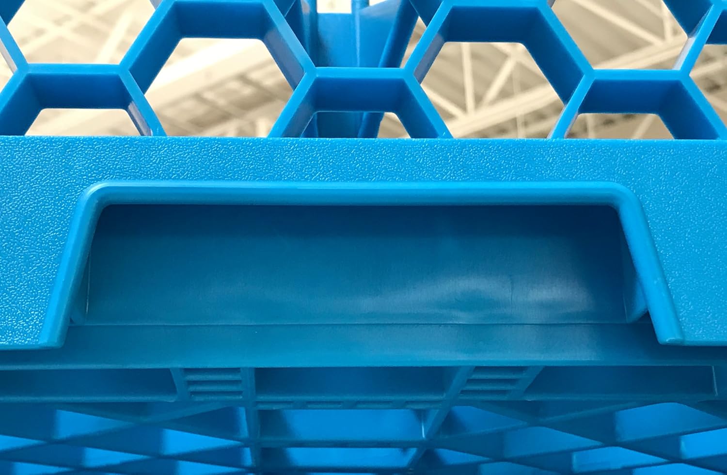 Blue Polypropylene 20-Compartment Glass Rack with 4 Extenders K75819