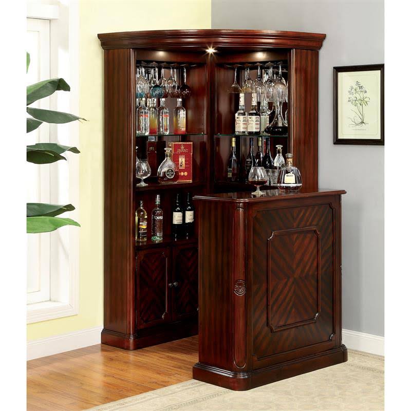 Dark Cherry Wood Wine Rack U84740