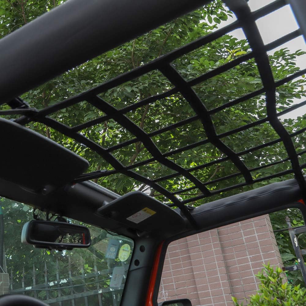 Mesh Cargo Top Net for Jeep Wrangler JK JKU 4 Door Black D3477