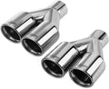 2PCS 304 Stainless Steel Universal Exhaust Tailpipe Tips I670123