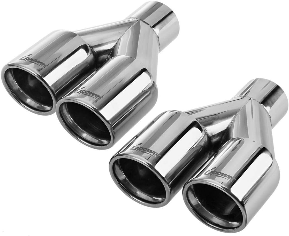 2PCS 304 Stainless Steel Universal Exhaust Tailpipe Tips I670123