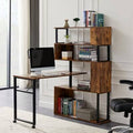 Rustic Brown Reversible L-Shape Desk F51069