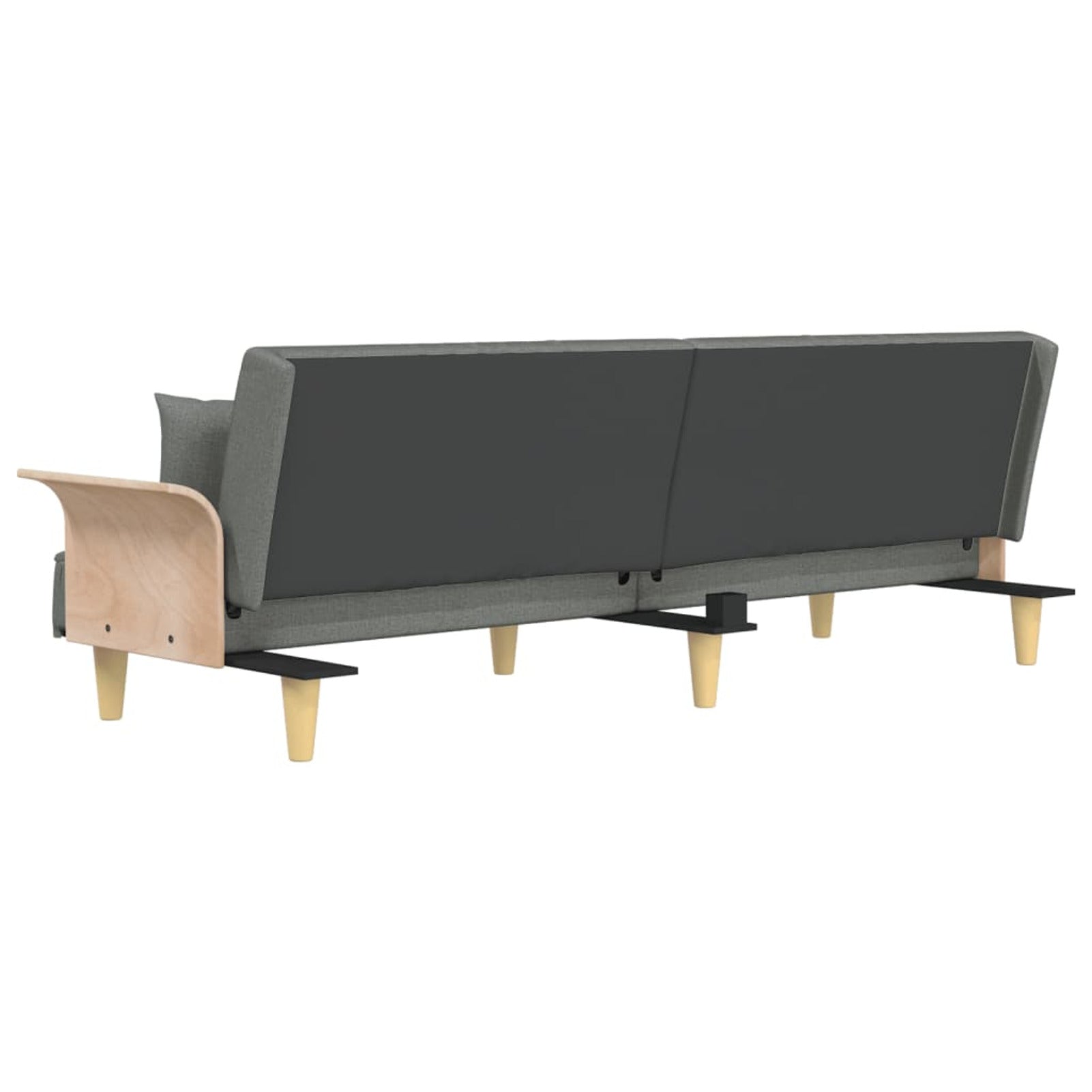 Dark Gray Fabric Sofa Bed with Armrests D246719