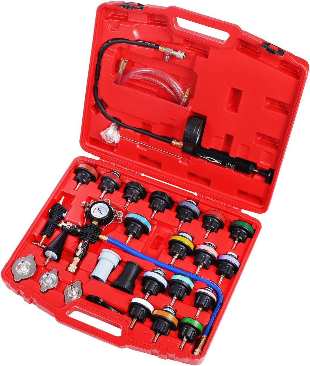 28PCS Radiator Coolant Pressure Tester Vacuum Refill Tool Kit P72184