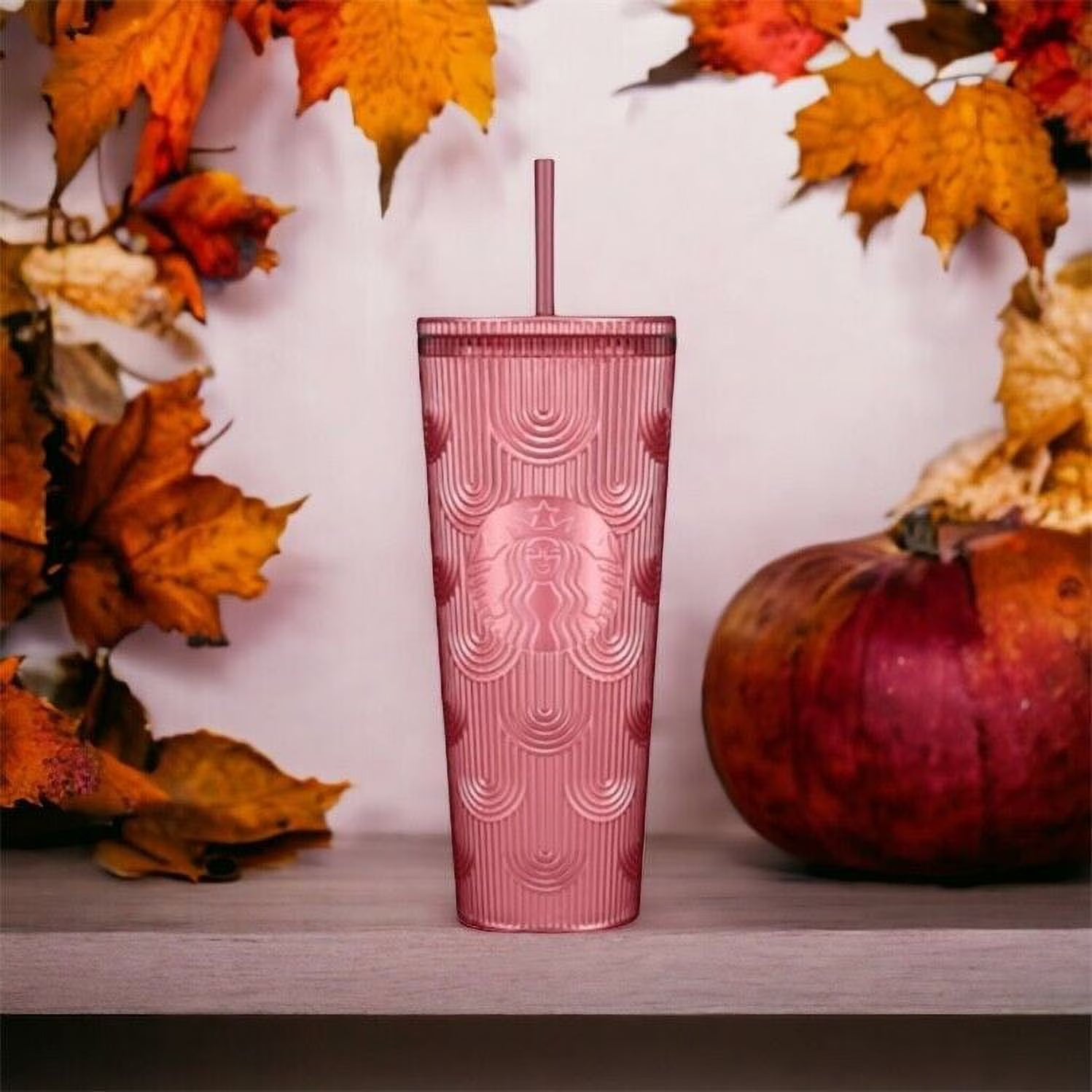 Pink Shimmer Shell Mermaid Scales Cold Cup Tumbler 24 oz Q189727