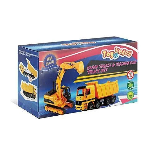 Excavator & Dump Truck Toy Set of 2 G660