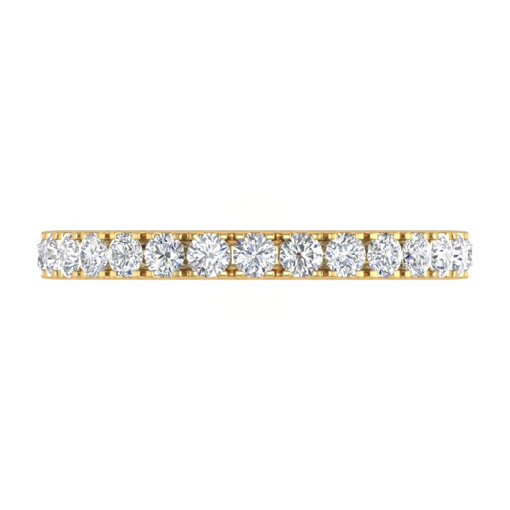 14K Yellow Gold Diamond Wedding Band Ring A755514